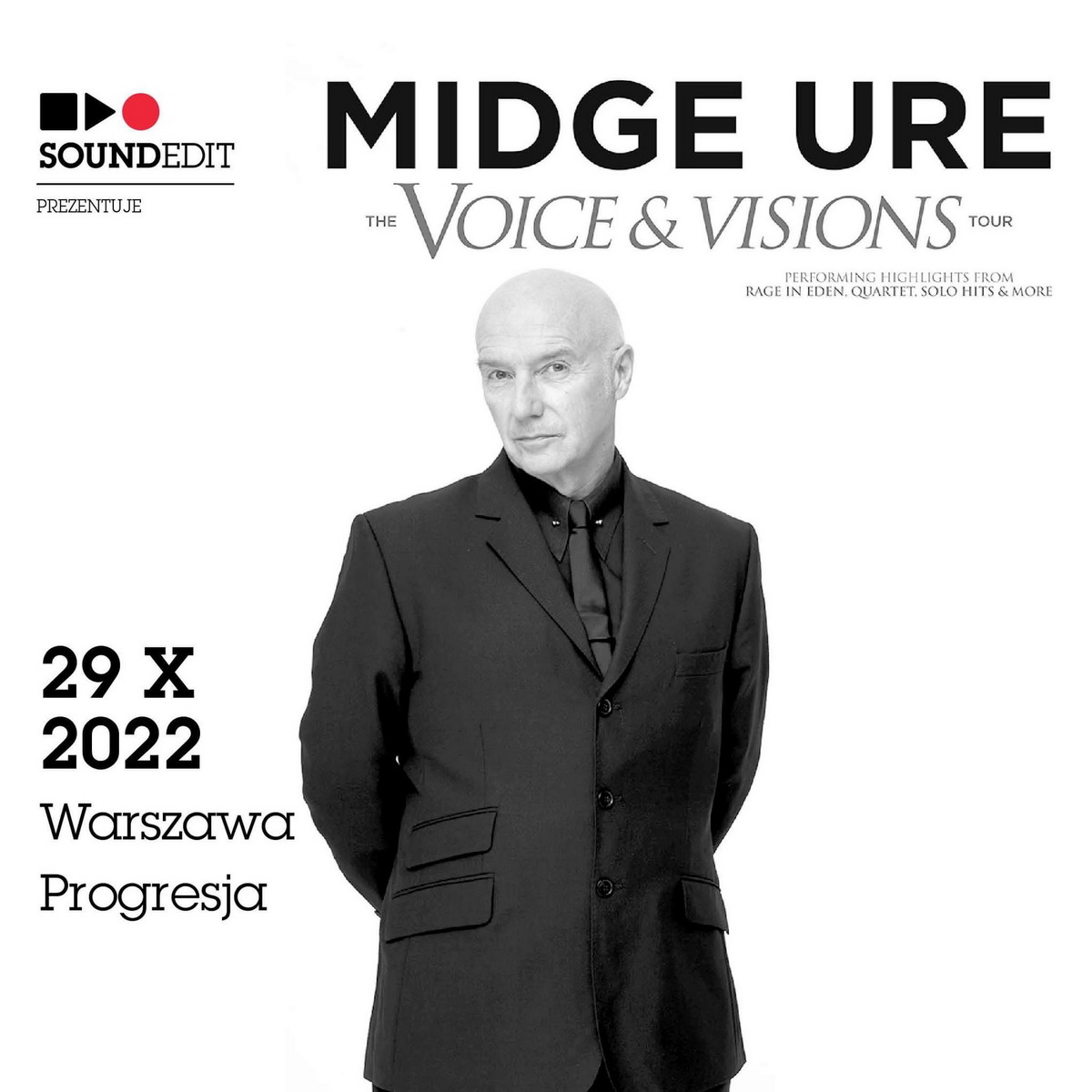 Soundedit prezentuje – Midge Ure w Warszawie