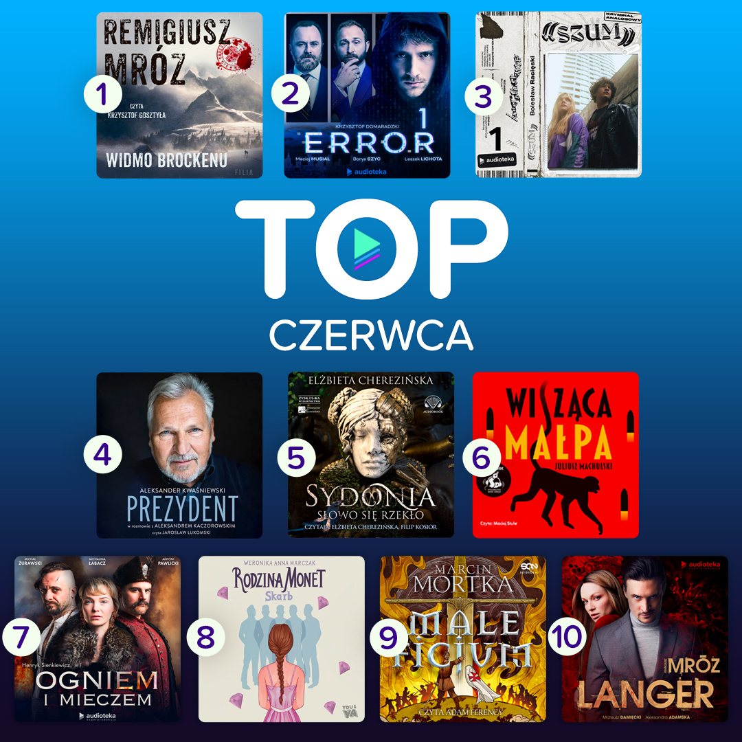 Czerwcowe TOP 10 Audioteki. Serwis streamingowy